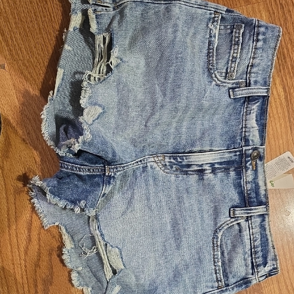 NWT Aerie Light Blue Distressed Jean Shorts